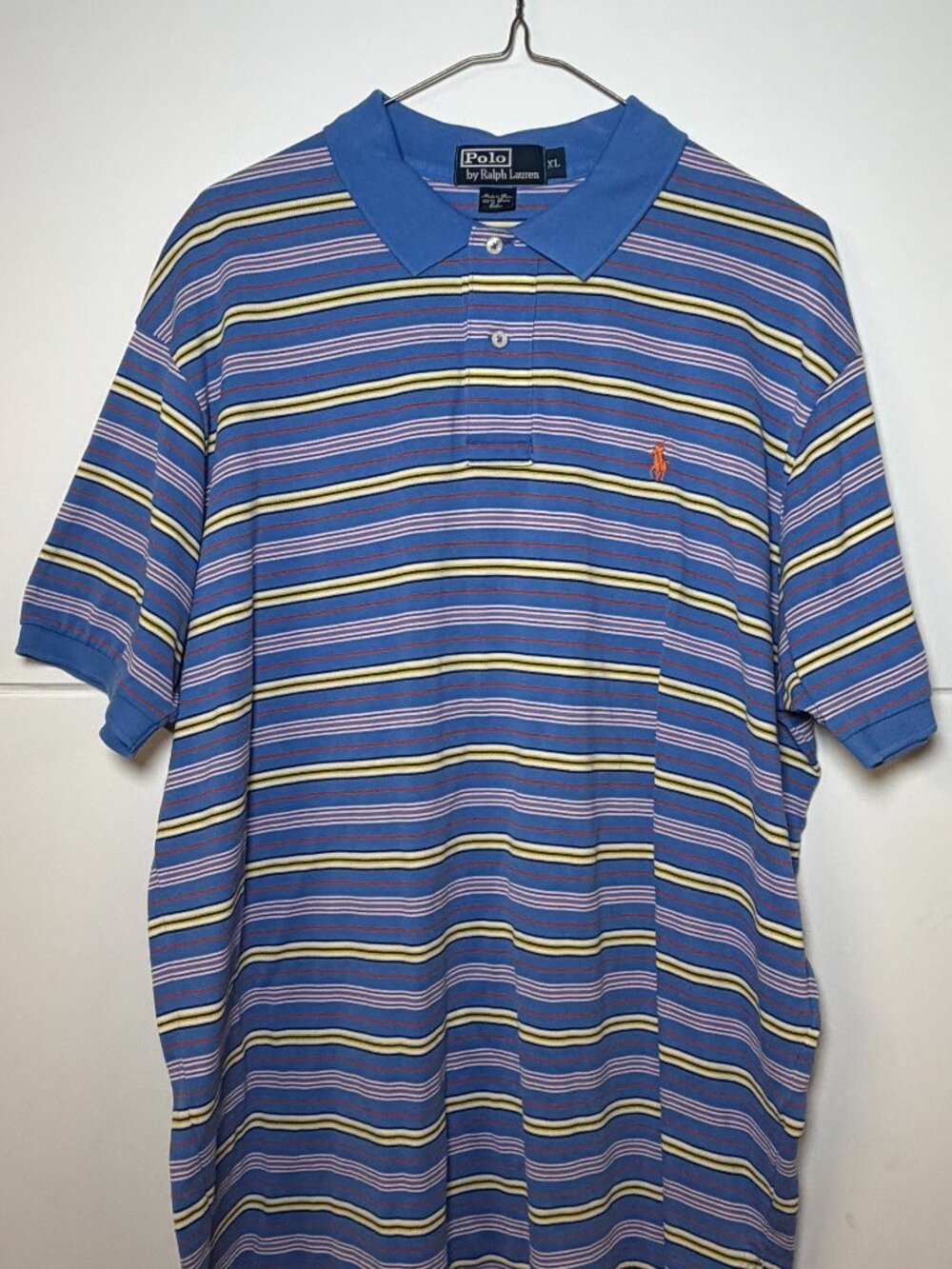Polo Ralph Lauren Shirt Men XL Blue Yellow Red Purple white black 100% Cotton